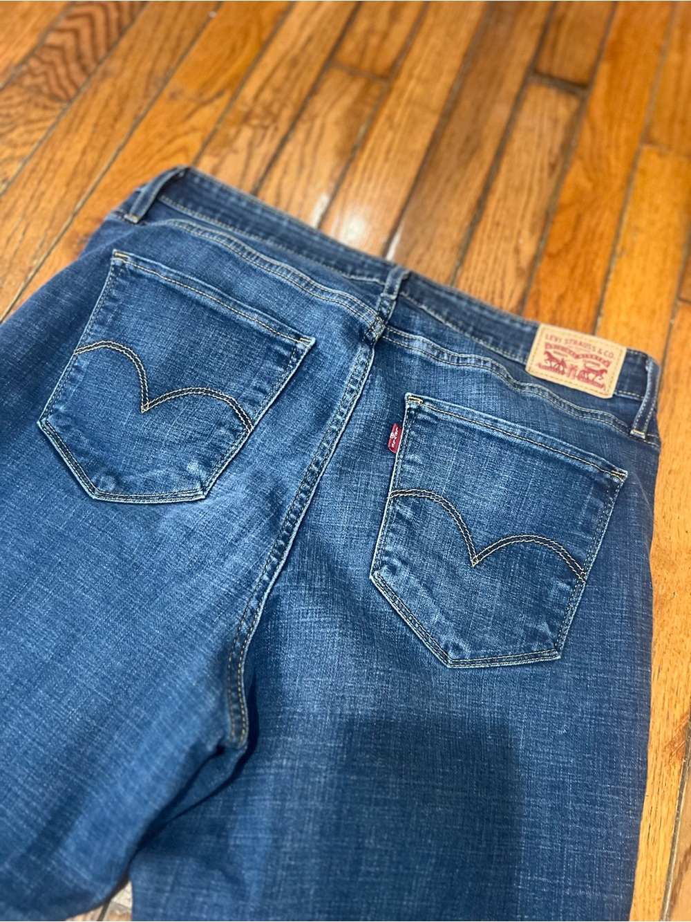 Levi's Blue Denim Jeans - Back Pocket View